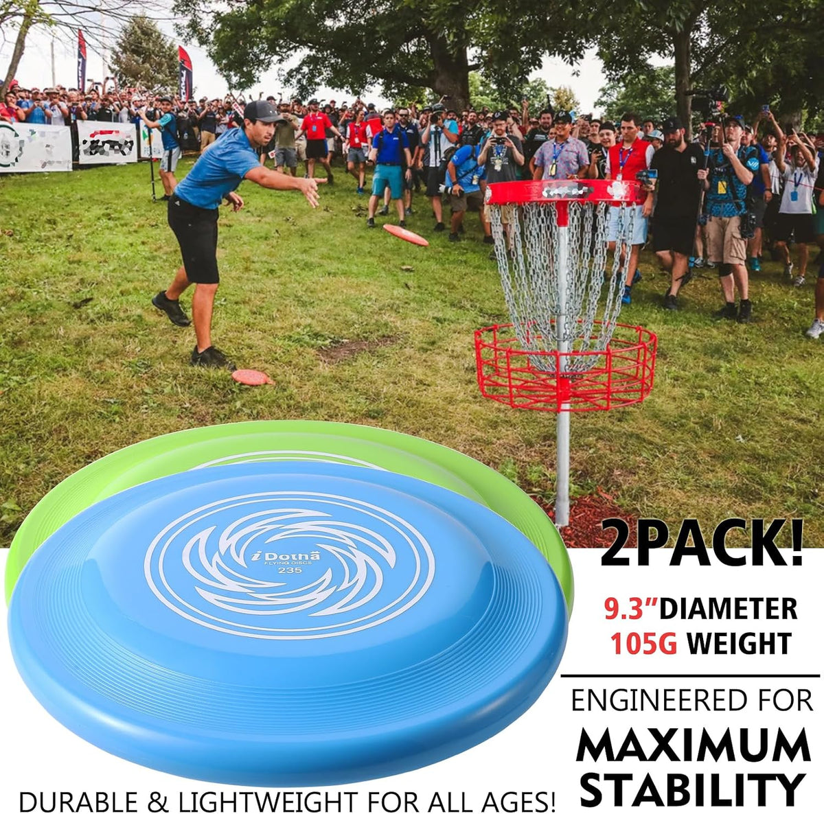 Sports Flying Disc - Compeition Flying Discs for Beach, Backyard, Lawn, Park, Camping and More - Great for All Ages Outdoor Flying Disc Training
