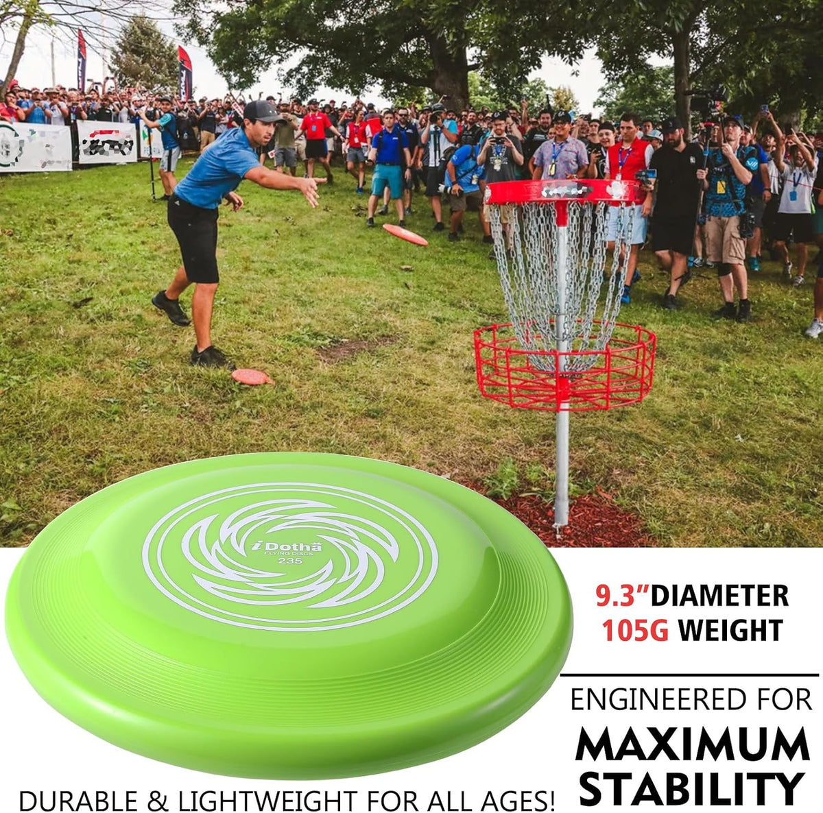 Sports Flying Disc - Compeition Flying Discs for Beach, Backyard, Lawn, Park, Camping and More - Great for All Ages Outdoor Flying Disc Training