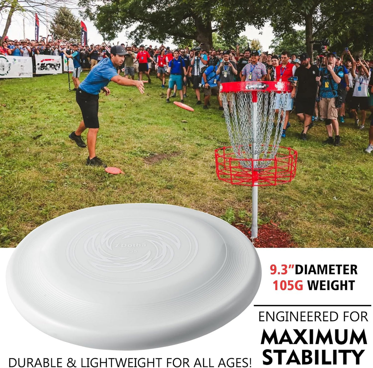 Sports Flying Disc - Compeition Flying Discs for Beach, Backyard, Lawn, Park, Camping and More - Great for All Ages Outdoor Flying Disc Training