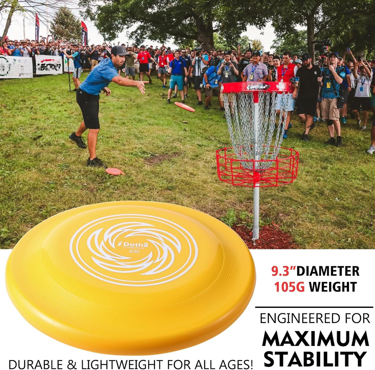 Sports Flying Disc - Compeition Flying Discs for Beach, Backyard, Lawn, Park, Camping and More - Great for All Ages Outdoor Flying Disc Training