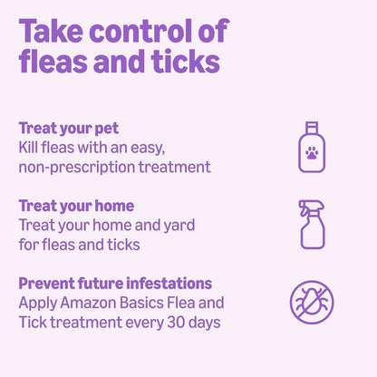 Flea and Tick Topical Treatment and Prevention for Large Dogs (45-88 lbs), Fast Acting and Long Lasting, Packaging May Vary