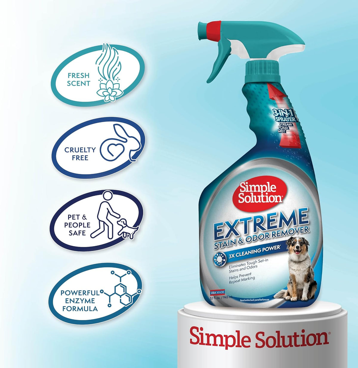 Extreme Stain & Odor Remover, Enzyme Stain Cleaner, 32oz