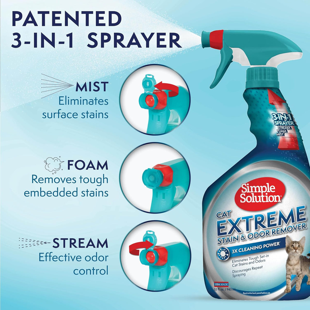 Extreme Stain & Odor Remover, Enzyme Stain Cleaner, 32oz
