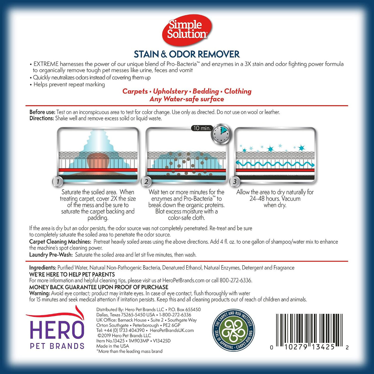 Extreme Stain & Odor Remover, Enzyme Stain Cleaner, 32oz