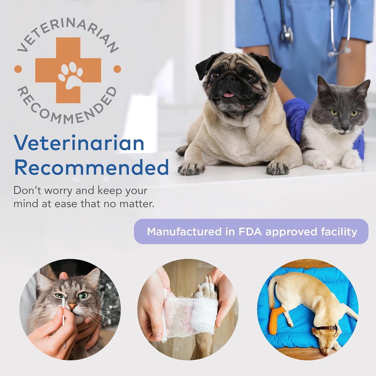 Cat & Dog First Aid Kit for Car - Pet Emergency Kit for Home Office Travel – Dog Camping Essentials with Muzzle & Mini First Aid Pouch