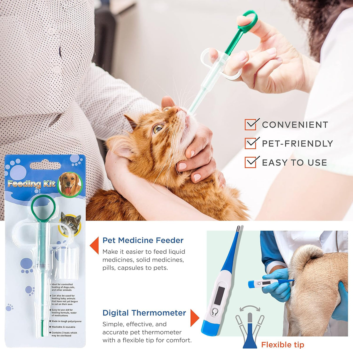 Cat & Dog First Aid Kit for Car - Pet Emergency Kit for Home Office Travel – Dog Camping Essentials with Muzzle & Mini First Aid Pouch