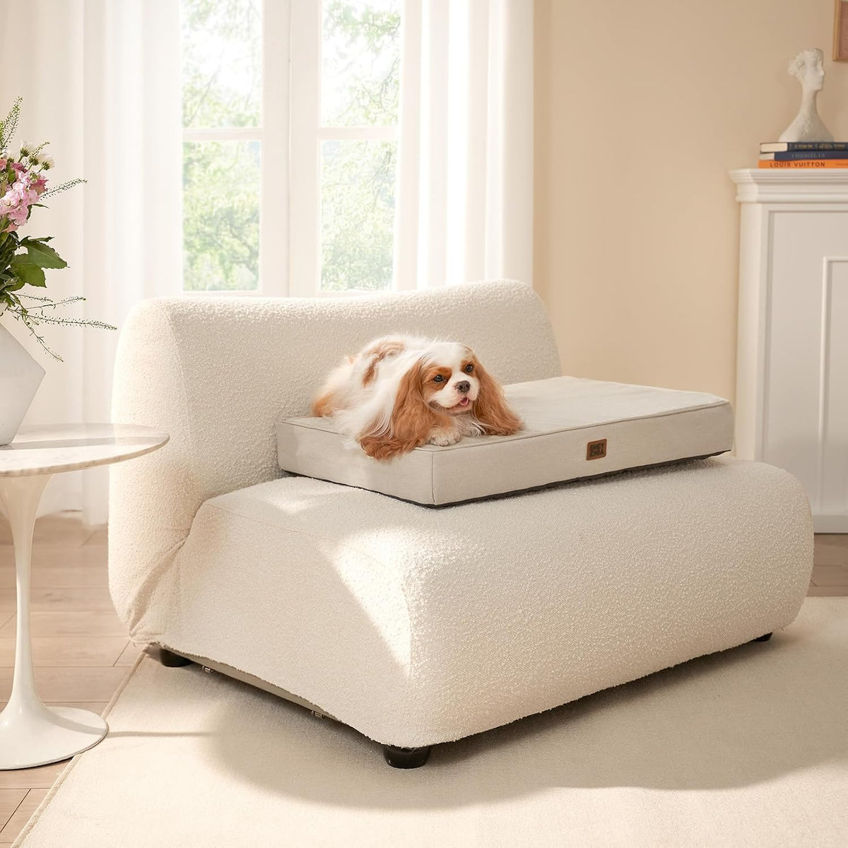 XL Memory Foam Dog Crate Bed with Washable Cover, 41x27Inch, Grey