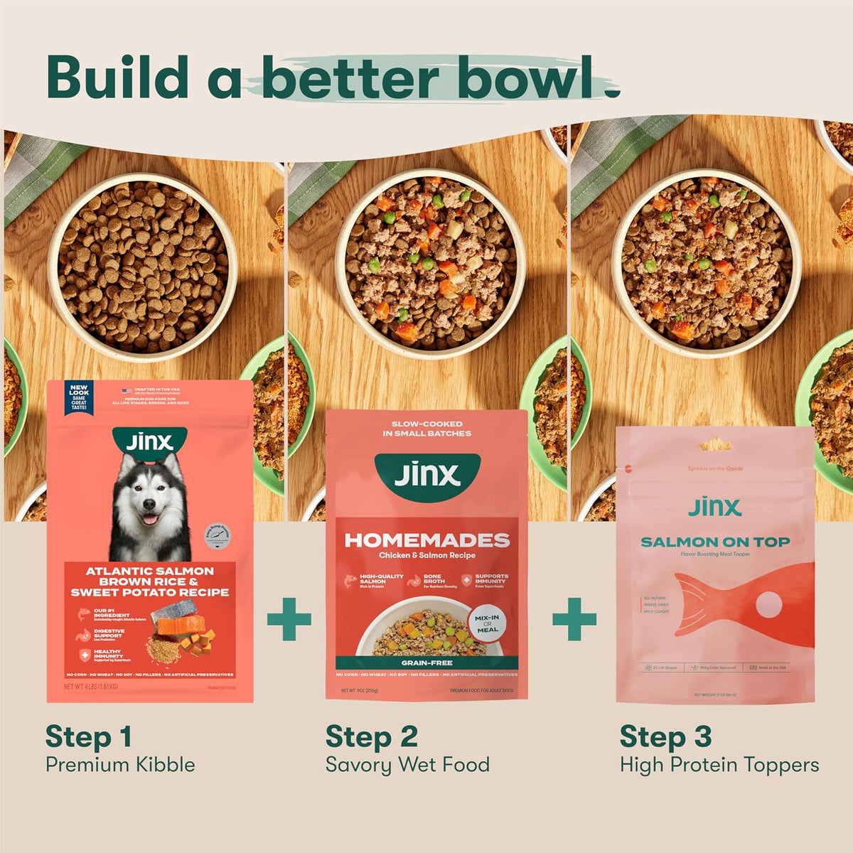 Grain Free Dry Dog Food - Real Salmon, Sweet Potato & Carrot, 4lb