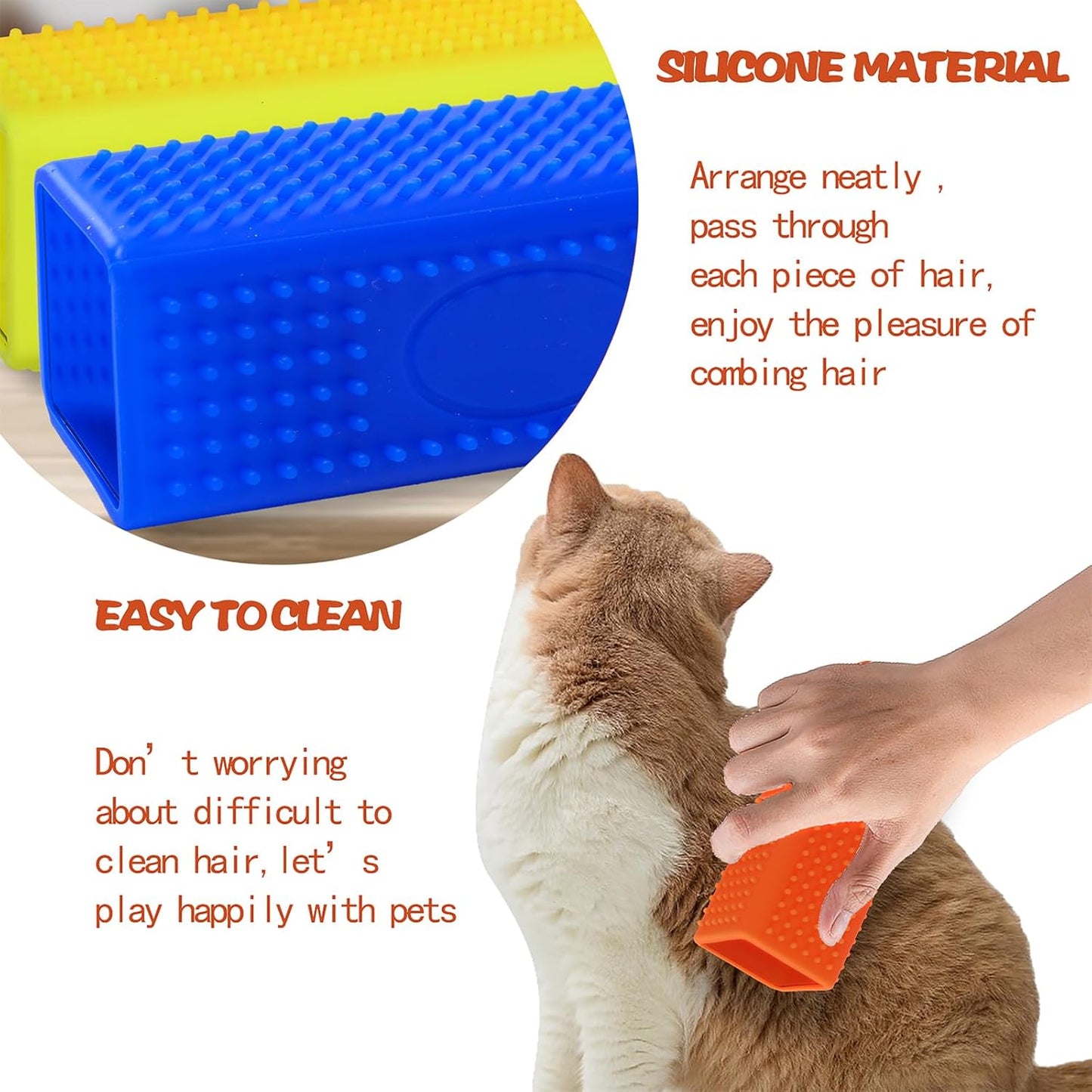 2pcs Pet Hair Remover, Car Carpet Cleaner for Dog & Cat Hair, Interior, Furniture, Sofa