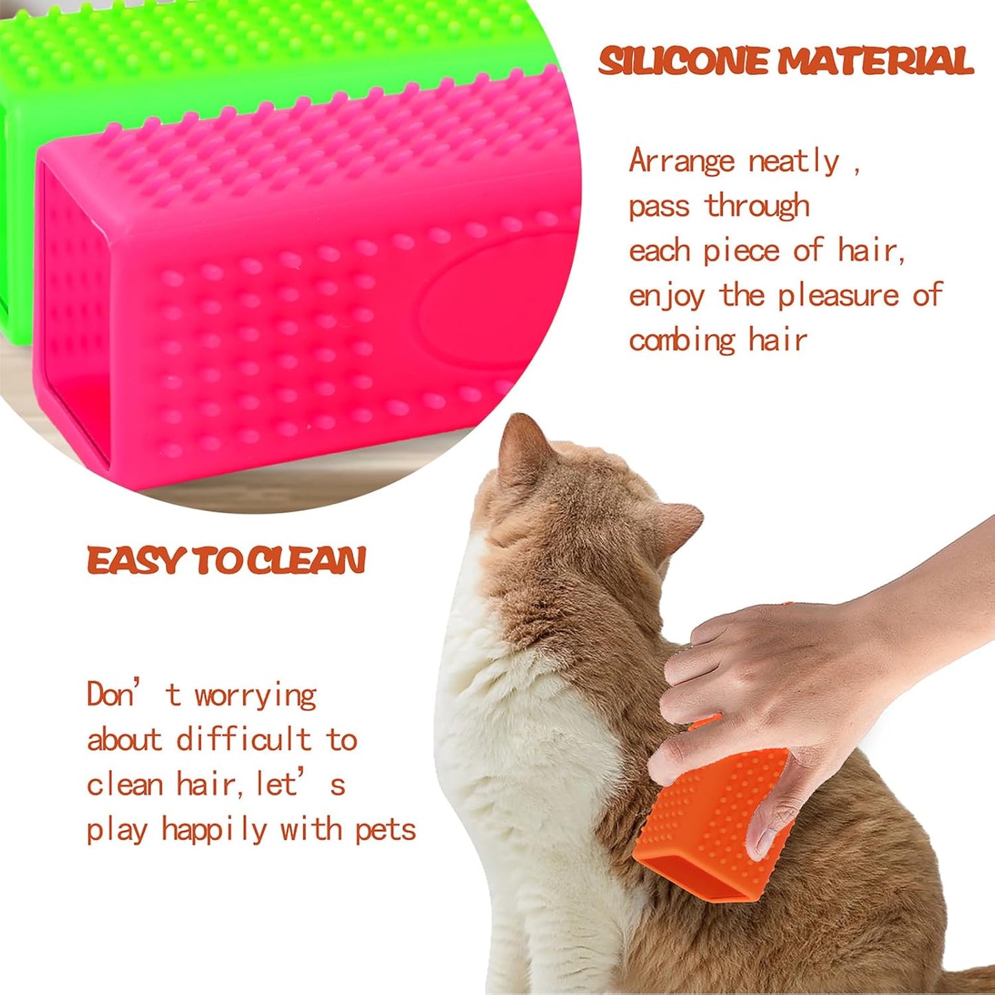 2pcs Pet Hair Remover, Car Carpet Cleaner for Dog & Cat Hair, Interior, Furniture, Sofa
