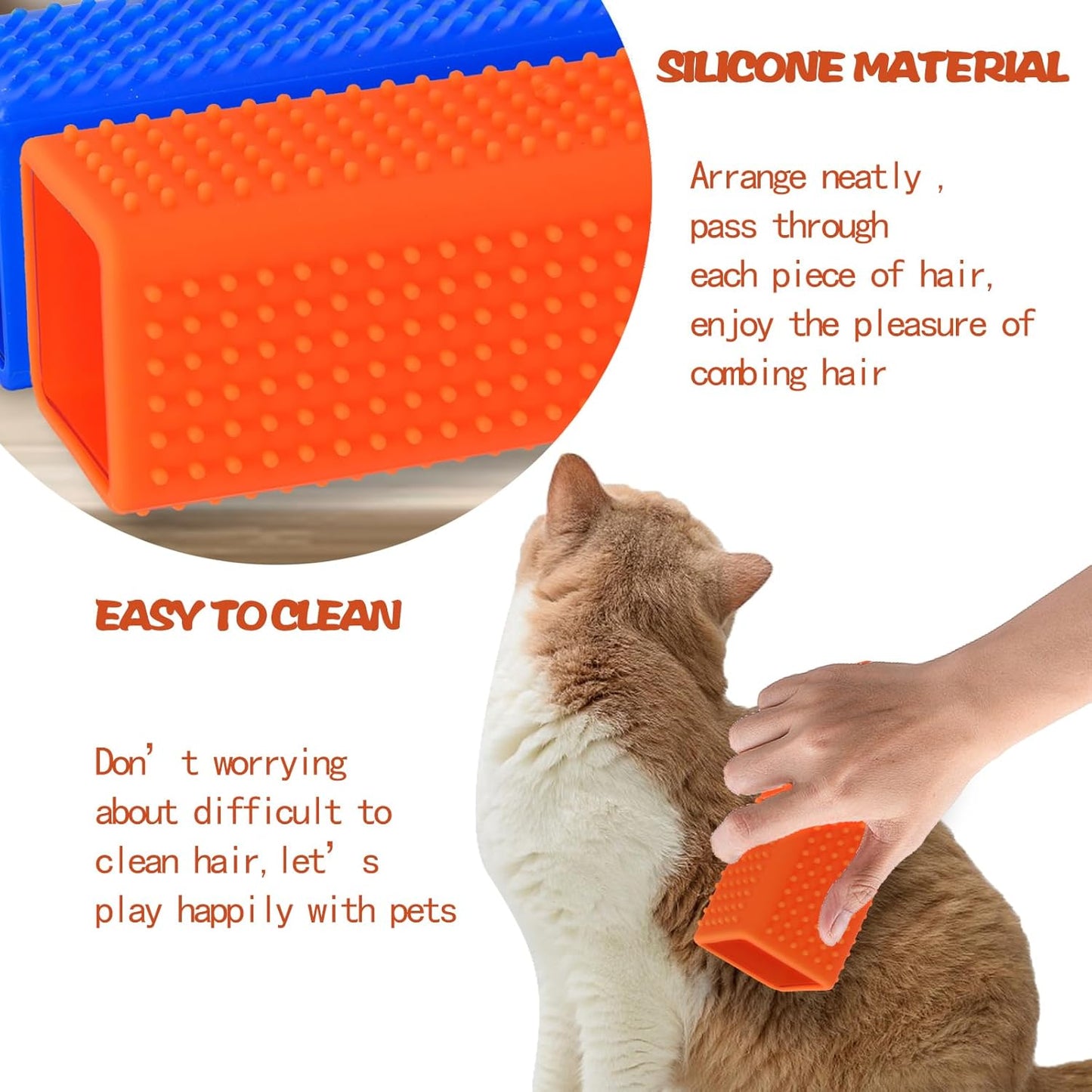 2pcs Pet Hair Remover, Car Carpet Cleaner for Dog & Cat Hair, Interior, Furniture, Sofa