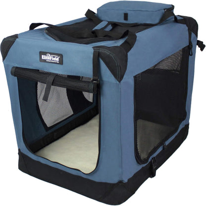 3-Door Soft Dog Crate with Bed & Carrying Bag (2-Year Warranty)