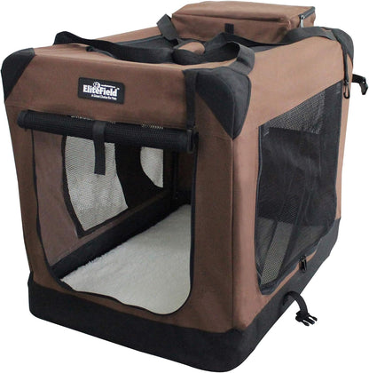 3-Door Soft Dog Crate with Bed & Carrying Bag (2-Year Warranty)