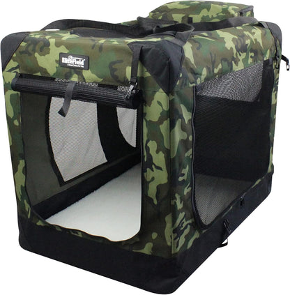 3-Door Soft Dog Crate with Bed & Carrying Bag (2-Year Warranty)
