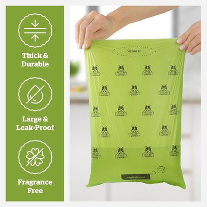 Pogi's Dog Poop Bag Holder & Dispenser, Unscented, Carabiner (15 Bags)