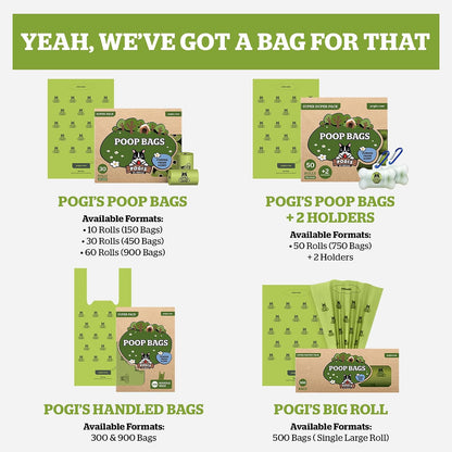 Pogi's Dog Poop Bag Holder & Dispenser, Unscented, Carabiner (15 Bags)