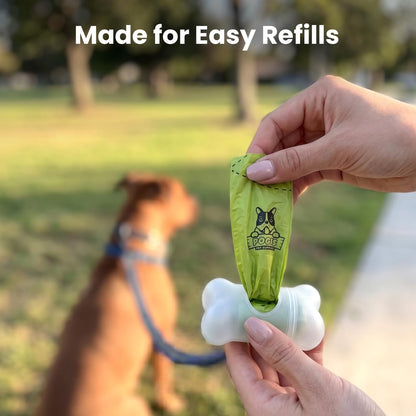 Pogi's Dog Poop Bag Holder & Dispenser, Unscented, Carabiner (15 Bags)