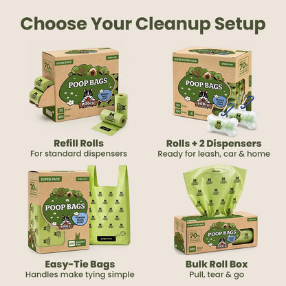 Pogi's Dog Poop Bag Holder & Dispenser, Unscented, Carabiner (15 Bags)