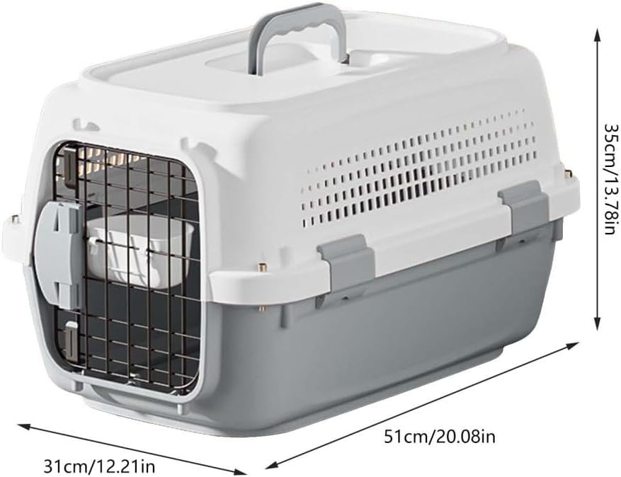 Cat Travel Carrier, Airline Pet Carrier, Portable Dog Crate, Hard Shell Kennel for Cats & Small Dogs, 360° Ventilation, Car Travel, Outdoor Hiking & Air Cargo Approved (Purple)