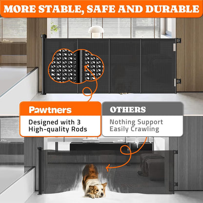 Retractable Baby Gates Extra Wide, 41" Tall Extends up to 71" Wide