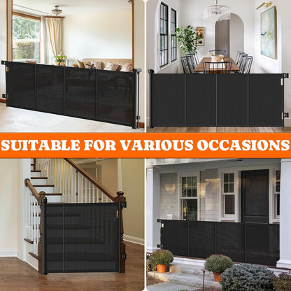 Retractable Baby Gates Extra Wide, 41" Tall Extends up to 71" Wide