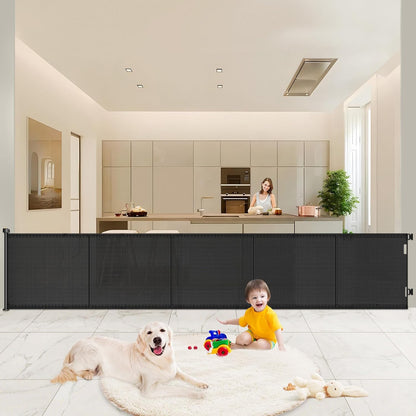 Retractable Baby Gates Extra Wide, 41" Tall Extends up to 71" Wide