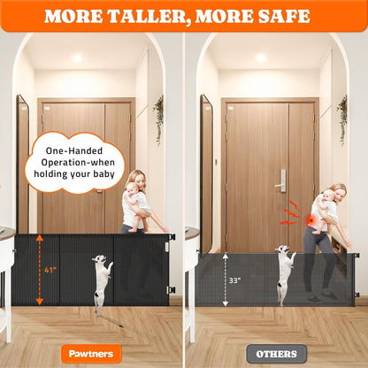 Retractable Baby Gates Extra Wide, 41" Tall Extends up to 71" Wide