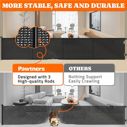 Retractable Baby Gates Extra Wide, 41" Tall Extends up to 71" Wide