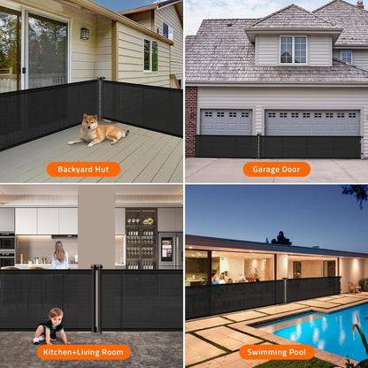Retractable Baby Gates Extra Wide, 41" Tall Extends up to 71" Wide