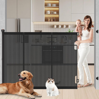 Retractable Baby Gates Extra Wide, 41" Tall Extends up to 71" Wide