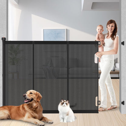 Retractable Baby Gates Extra Wide, 41" Tall Extends up to 71" Wide