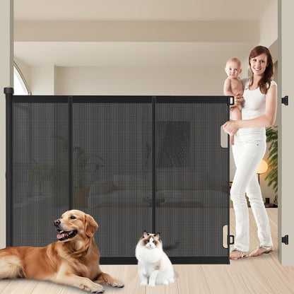 Retractable Baby Gates Extra Wide, 41" Tall Extends up to 71" Wide