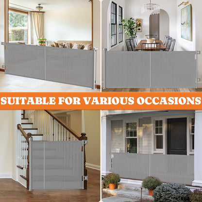 Retractable Baby Gates Extra Wide, 41" Tall Extends up to 71" Wide