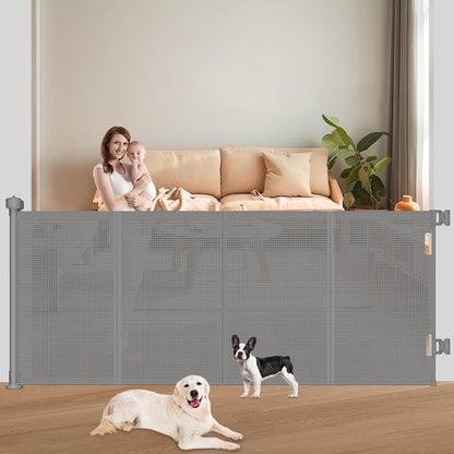 Retractable Baby Gates Extra Wide, 41" Tall Extends up to 71" Wide