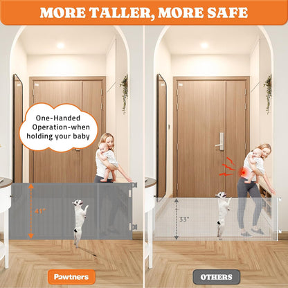 Retractable Baby Gates Extra Wide, 41" Tall Extends up to 71" Wide