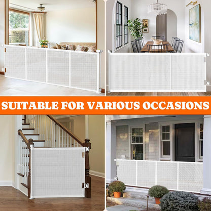 Retractable Baby Gates Extra Wide, 41" Tall Extends up to 71" Wide
