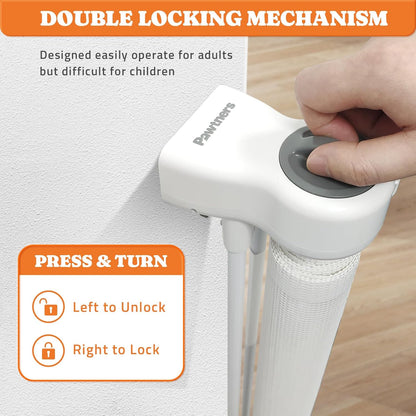 Retractable Baby Gates Extra Wide, 41" Tall Extends up to 71" Wide