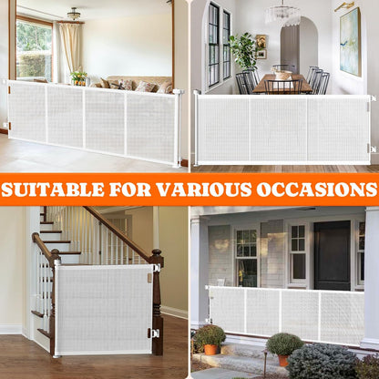 Retractable Baby Gates Extra Wide, 41" Tall Extends up to 71" Wide
