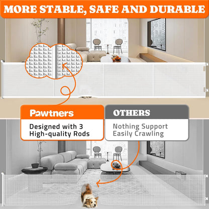 Retractable Baby Gates Extra Wide, 41" Tall Extends up to 71" Wide