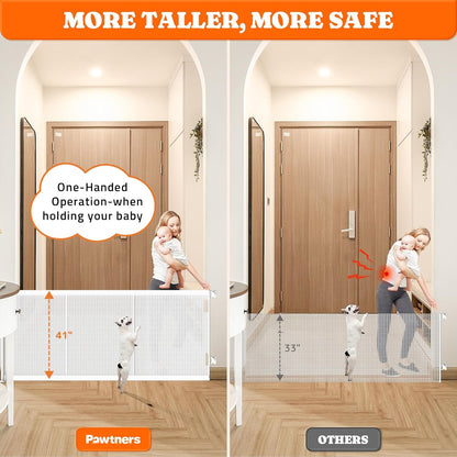 Retractable Baby Gates Extra Wide, 41" Tall Extends up to 71" Wide