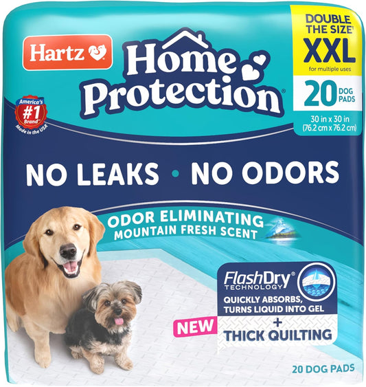 Home Protection Super Absorbent Odor Eliminating Mountain Fresh Scented No Leak Dog Pads, XXL