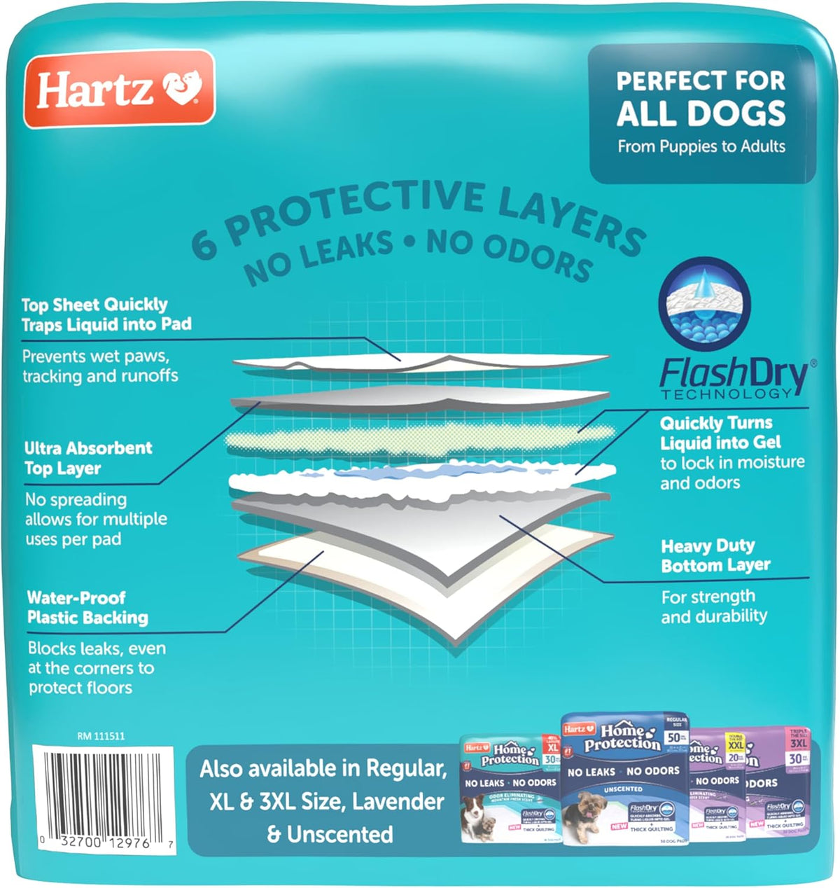 Home Protection Super Absorbent Odor Eliminating Mountain Fresh Scented No Leak Dog Pads, XXL