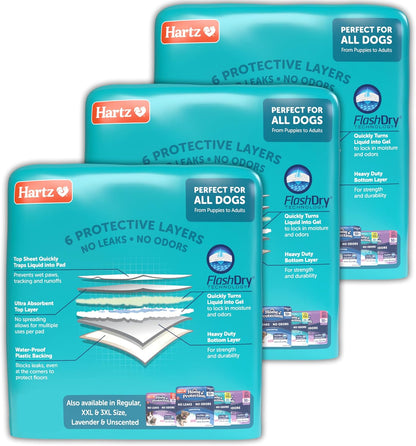 Home Protection Super Absorbent Odor Eliminating Mountain Fresh Scented No Leak Dog Pads, XXL