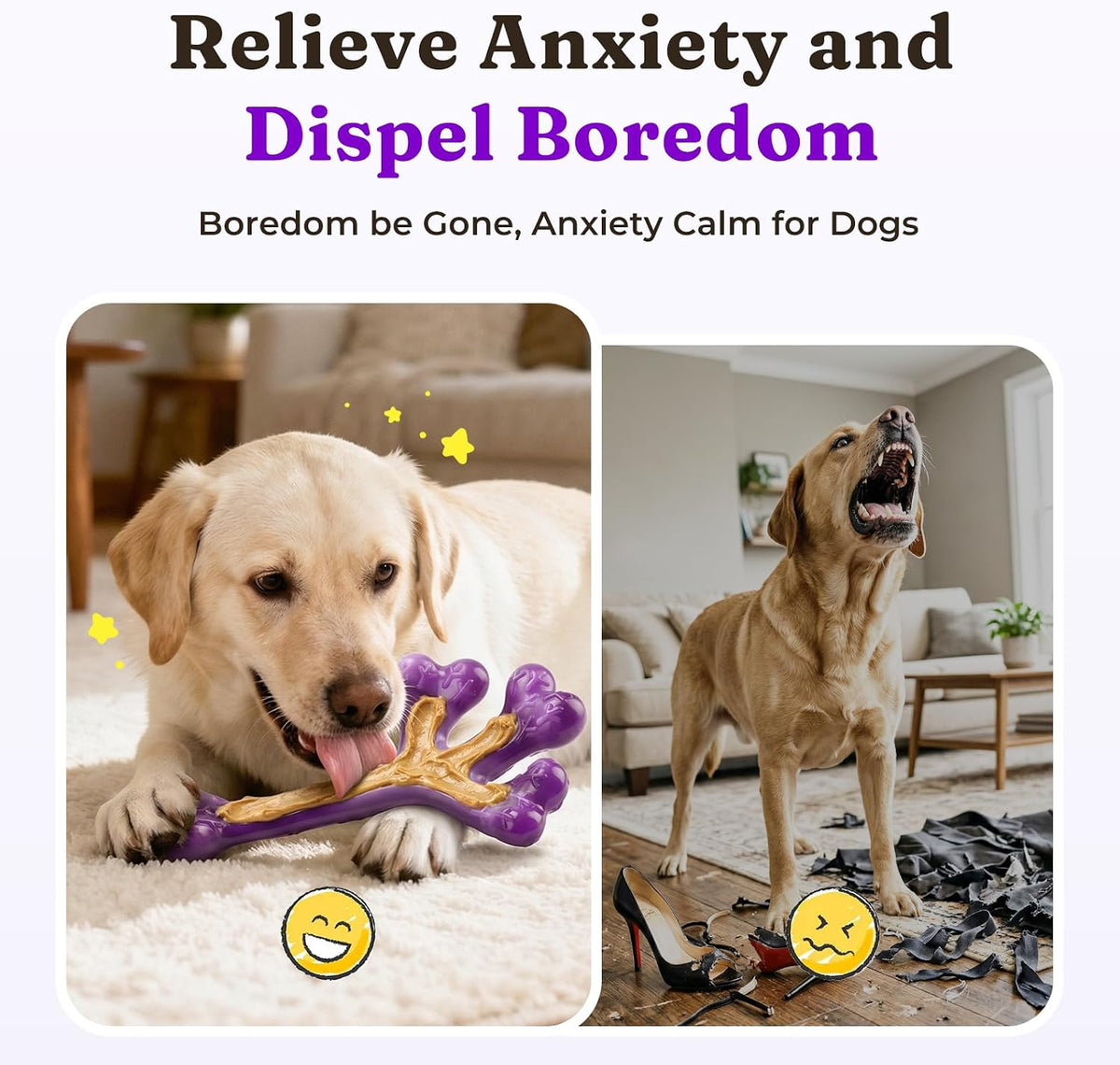 Tough Dog Toys for Aggressive Chewers 3 Pack, Indestructible Dog Toys for Large Dogs, Dog Chew Toys, Aggressive Chew Toys to Keep Them Busy, Dog Toy for 30-75lbs Medium/Large Breeds