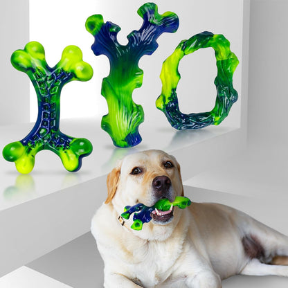 Tough Dog Toys for Aggressive Chewers 3 Pack, Indestructible Dog Toys for Large Dogs, Dog Chew Toys, Aggressive Chew Toys to Keep Them Busy, Dog Toy for 30-75lbs Medium/Large Breeds