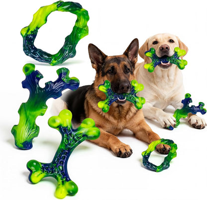 Tough Dog Toys for Aggressive Chewers 3 Pack, Indestructible Dog Toys for Large Dogs, Dog Chew Toys, Aggressive Chew Toys to Keep Them Busy, Dog Toy for 30-75lbs Medium/Large Breeds