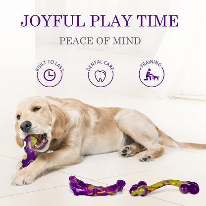 Tough Dog Toys for Aggressive Chewers 3 Pack, Indestructible Dog Toys for Large Dogs, Dog Chew Toys, Aggressive Chew Toys to Keep Them Busy, Dog Toy for 30-75lbs Medium/Large Breeds