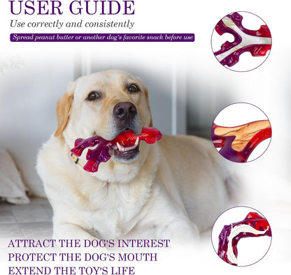 Tough Dog Toys for Aggressive Chewers 3 Pack, Indestructible Dog Toys for Large Dogs, Dog Chew Toys, Aggressive Chew Toys to Keep Them Busy, Dog Toy for 30-75lbs Medium/Large Breeds