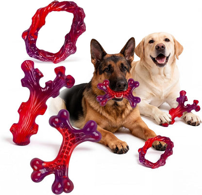 Tough Dog Toys for Aggressive Chewers 3 Pack, Indestructible Dog Toys for Large Dogs, Dog Chew Toys, Aggressive Chew Toys to Keep Them Busy, Dog Toy for 30-75lbs Medium/Large Breeds