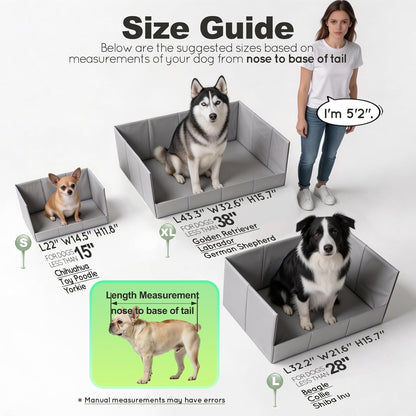 HQ4US Dog Grass Pad with Tray, Foldable Litter Box High Wall, Indoor Potty